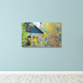 Hütte in der Woods HDR. Leinwanddruck (Insitu (Holzboden))