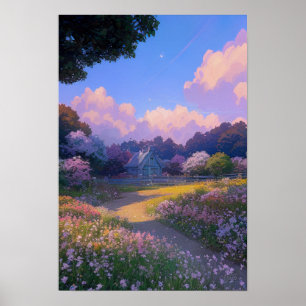 Hütte in Garden Haven Poster