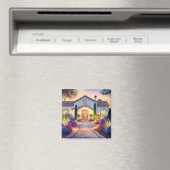 Hütte in Happyville Magnet (In Situ (Geschirrspüler))