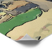 Hütte in Holzplakat Poster (Ecke)