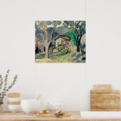 Hütte in Holzplakat Poster (Küche)