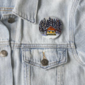 Hütte in Schnee Button (Beispiel)