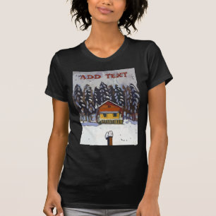 Hütte in Schnee T-Shirt