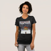 Hütte in Schnee T-Shirt (Vorne ganz)