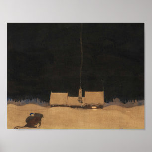 Hütte Johns Bauer-The am Fuß des Berges Poster