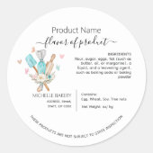 Hütte-Kennzeichen für Aquarellgeräte Runder Aufkleber (Vorderseite)