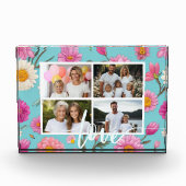 Hütte-Kern Blumenblütenfarben Rosa Blume 4 Fotoblock (Vorderseite)