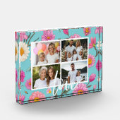 Hütte-Kern Blumenblütenfarben Rosa Blume 4 Fotoblock (Links)