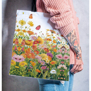 Hütte-Kernhandel mit wild lebenden Blume und Schme Tasche