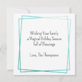 Hütte Kitsch Retro Küche Weihnachten Karte (Rückseite)