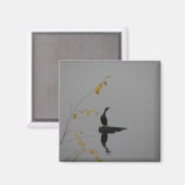 Hütte Lake Cormorant Bird Magnet (Vorderseite/Rückseite)