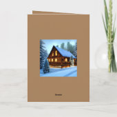 Hütte Land Nordkiefern Kabine Dankeskarte (Rückseite)