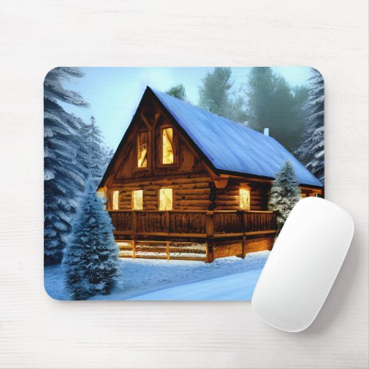 Hütte Land Nordkiefern Kabine Mousepad (Mit Mouse)