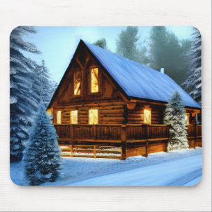 Hütte Land Nordkiefern Kabine Mousepad