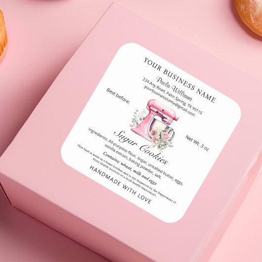 Hütte Law Food Bakery Label Quadratischer Aufkleber