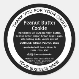 Hütte Law Food Ingredients Kontaktdetails Aufklebe Runder Aufkleber