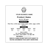 Hütte Law Food Label Square Gummistempel (Prägung)