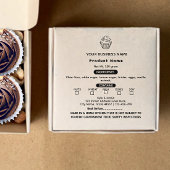 Hütte Law Food Label Square Gummistempel