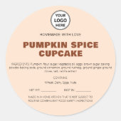 Hütte Law Label Zuhause Bakery Ingredients Aufkleb Runder Aufkleber (Vorderseite)