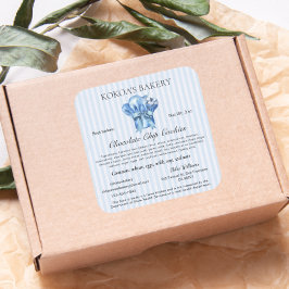 Hütte Law Label Zuhause Bakery  Koch Hat Quadratischer Aufkleber