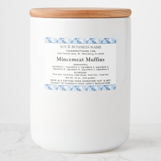 Hütte Law Zuhause Bakery Ingredients Allergens Lebensmitteletikett (Vorderseite)