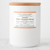 Hütte Law Zuhause Bakery Ingredients Allergens Lebensmitteletikett (Vorderseite)