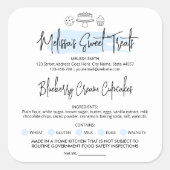 Hütte Law Zuhause Light Blue Bakery Food License Quadratischer Aufkleber (Vorderseite)