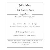 Hütte-Lebensmittel-Etikett Gummi-Briefmarke Gummistempel (Prägung)