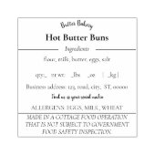 Hütte-Lebensmittel-Etikett Gummi-Briefmarke Gummistempel (Prägung)