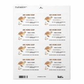 Hütte Lebensmittelkennzeichen für Wachtelkarton (Vorne)