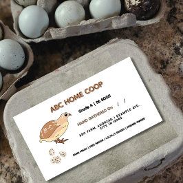 Hütte Lebensmittelkennzeichen für Wachtelkarton