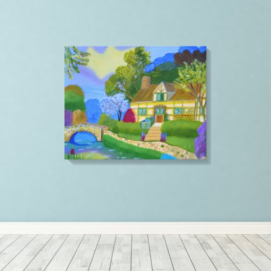 Hütte Leinwanddruck (Insitu (Holzboden))