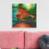 Hütte Leinwanddruck (Insitu (Wohnzimmer))