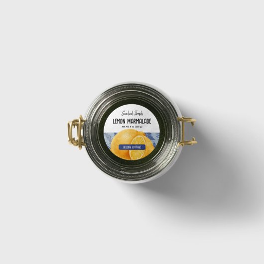 Hütte Lemon Marmalade Etikett Runder Aufkleber
