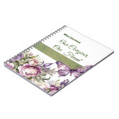 Hütte Lila Blumenzucht Notizblock (Linke Seite)