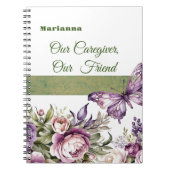 Hütte Lila Blumenzucht Notizblock (Vorderseite)