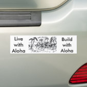 Hütte, LivewithAloha, BuildwithAloha Autoaufkleber (Auf Auto)