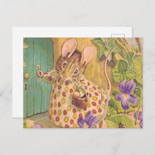 Hütte Maus - Beatrix Potter Postkarte (Vorne/Hinten)