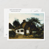 Hütte mit Bäumen, Vincent van Gogh Postkarte (Vorne/Hinten)