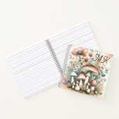 Hütte Mit Monogramm Pilze und Blume Notizblock (Innenseite)