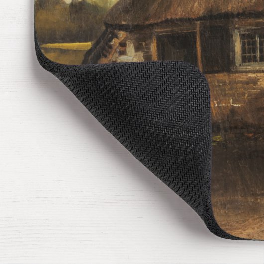 Hütte mit Peasant Coming Zuhause, 1885 von van Gog Mousepad (Ecke)
