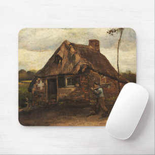 Hütte mit Peasant Coming Zuhause, 1885 von van Gog Mousepad