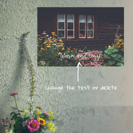 Hütte mit rustikalem Garten Poster