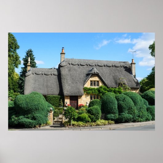 Hütte mit Strohdach im Chipping Campden Poster (Vorne)