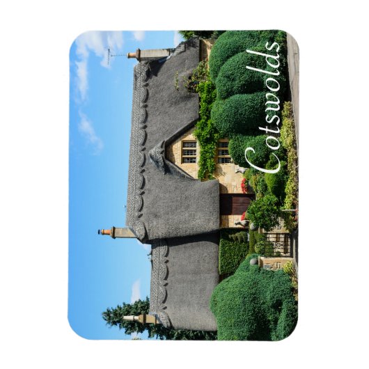 Hütte mit Strohdach in den Cotswolds Magnet (Vertikal)
