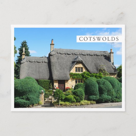 Hütte mit Strohdach in den Cotswolds Postkarte (Vorderseite)