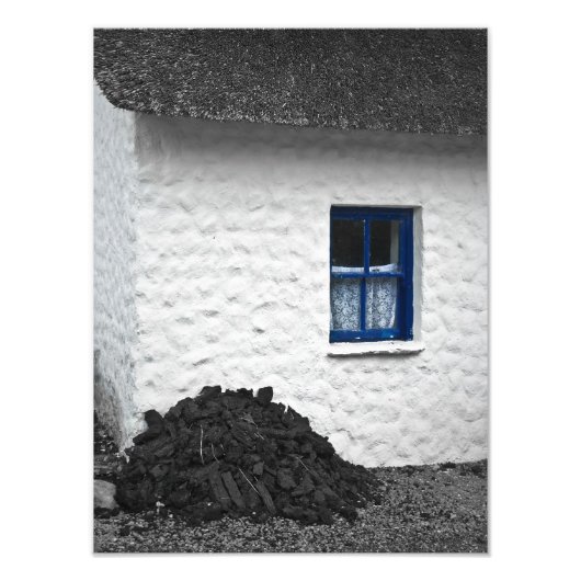 Hütte mit Turf-Foto Fotodruck (Vorne)