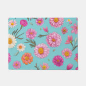 Hütte-Mittelblütenblütenblütenfarben Rosa Blume Fußmatte (Vorderseite)