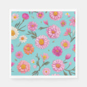 Hütte-Mittelblütenblütenblütenfarben Rosa Blume Serviette (Vorderseite)