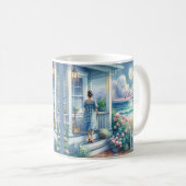 Hütte Moonlit Porch am Meer Kaffeetasse (VorderseiteRechts)